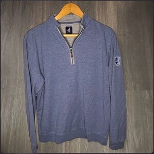 Johnnie-O Blue Quarter Zip Pullover Size L
